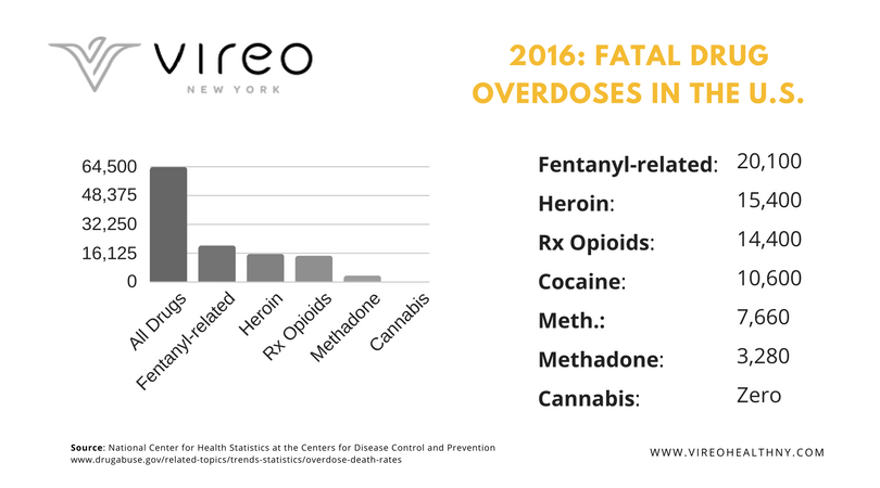 2017 - Fatal Drug Overdoses in United States Opioids vs. Cannabis