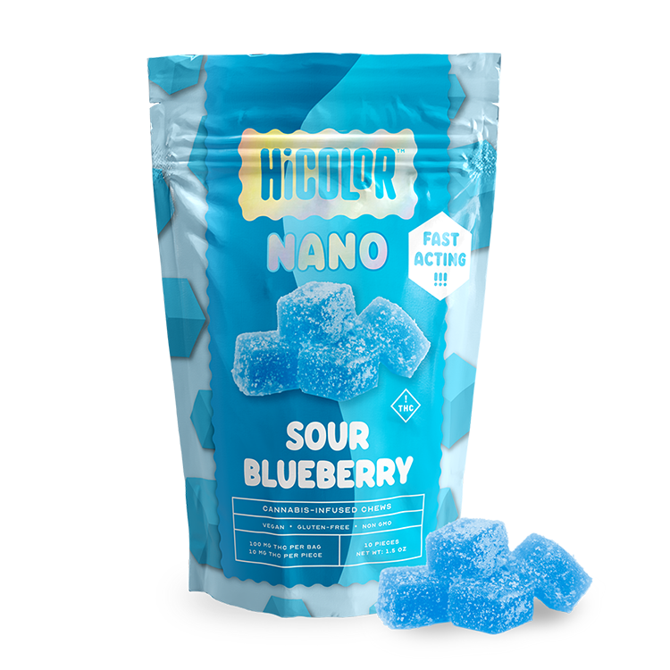 HiColor Sour Blueberry Cannabis Infused Chews