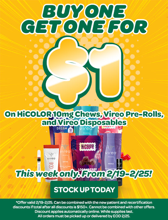 BOGO for $1 HiCOLOR & Vireo at Vireo Health!